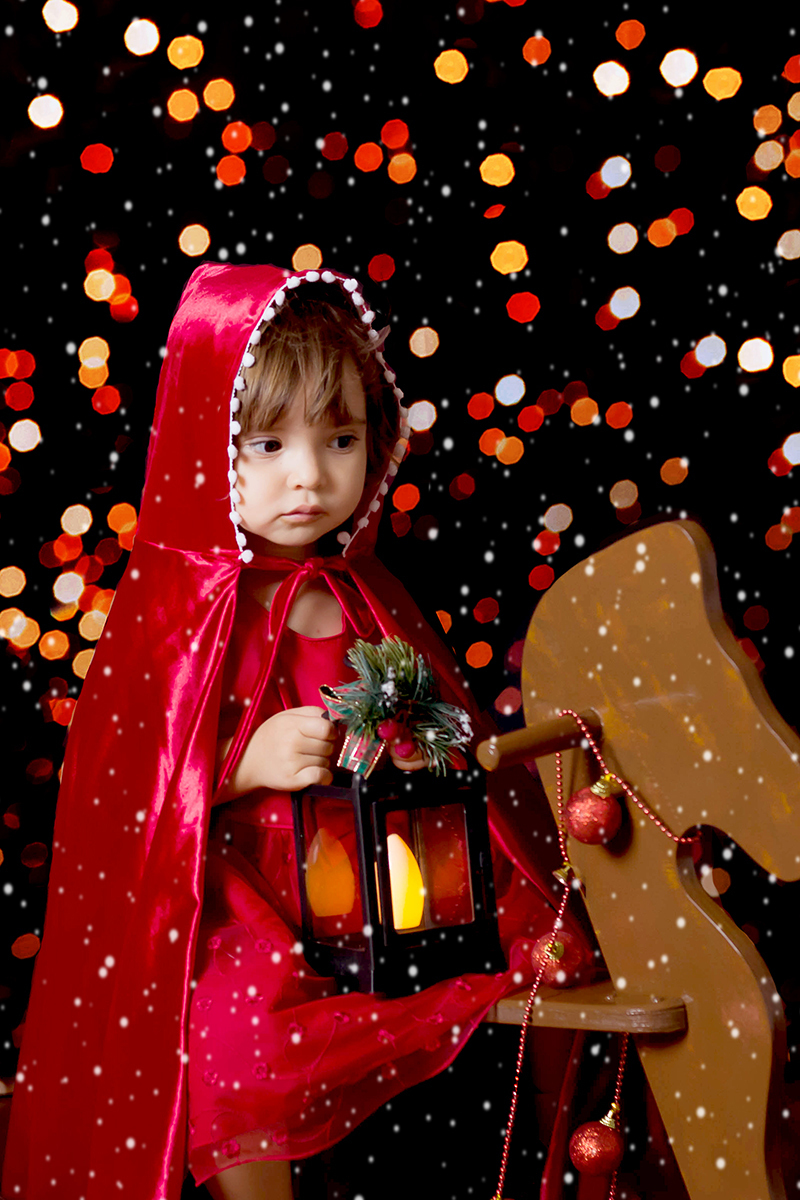 Ensaio de Natal da Maria de dois anos na cidade de Pará de Minas.