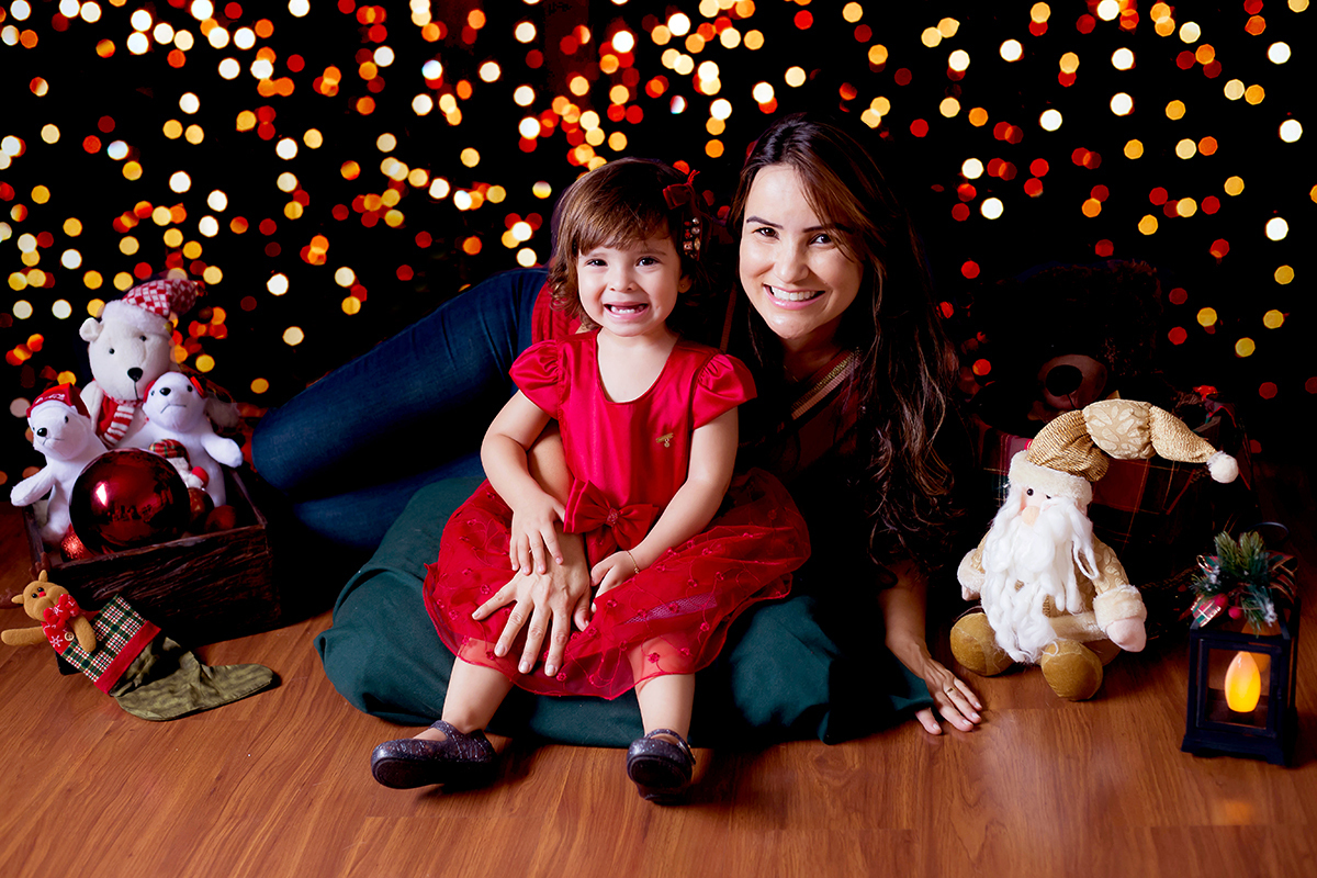 Fotografia de Natal. Ensaio de Natal da Maria de dois aninhos em Pará de Minas