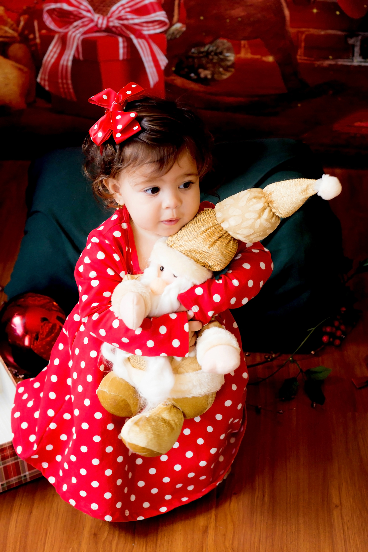 Ensaio de Natal em Pará de Minas, da Raissa, com muita magia e fofura.