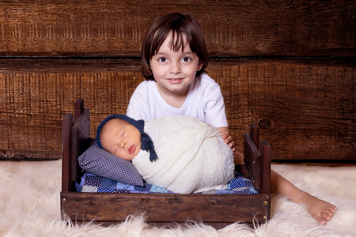 Fotografia de recém nascido do Davi de 16 dias em Pará de Minas.