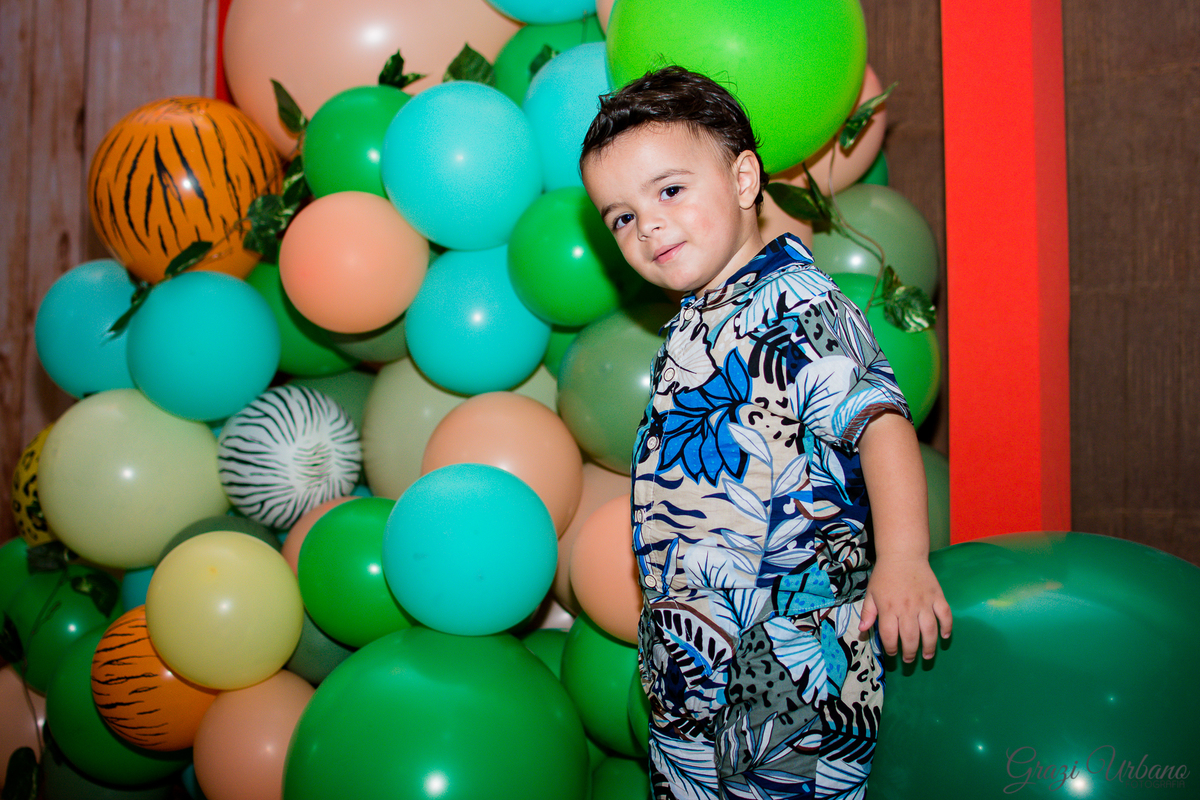 festa safari menino