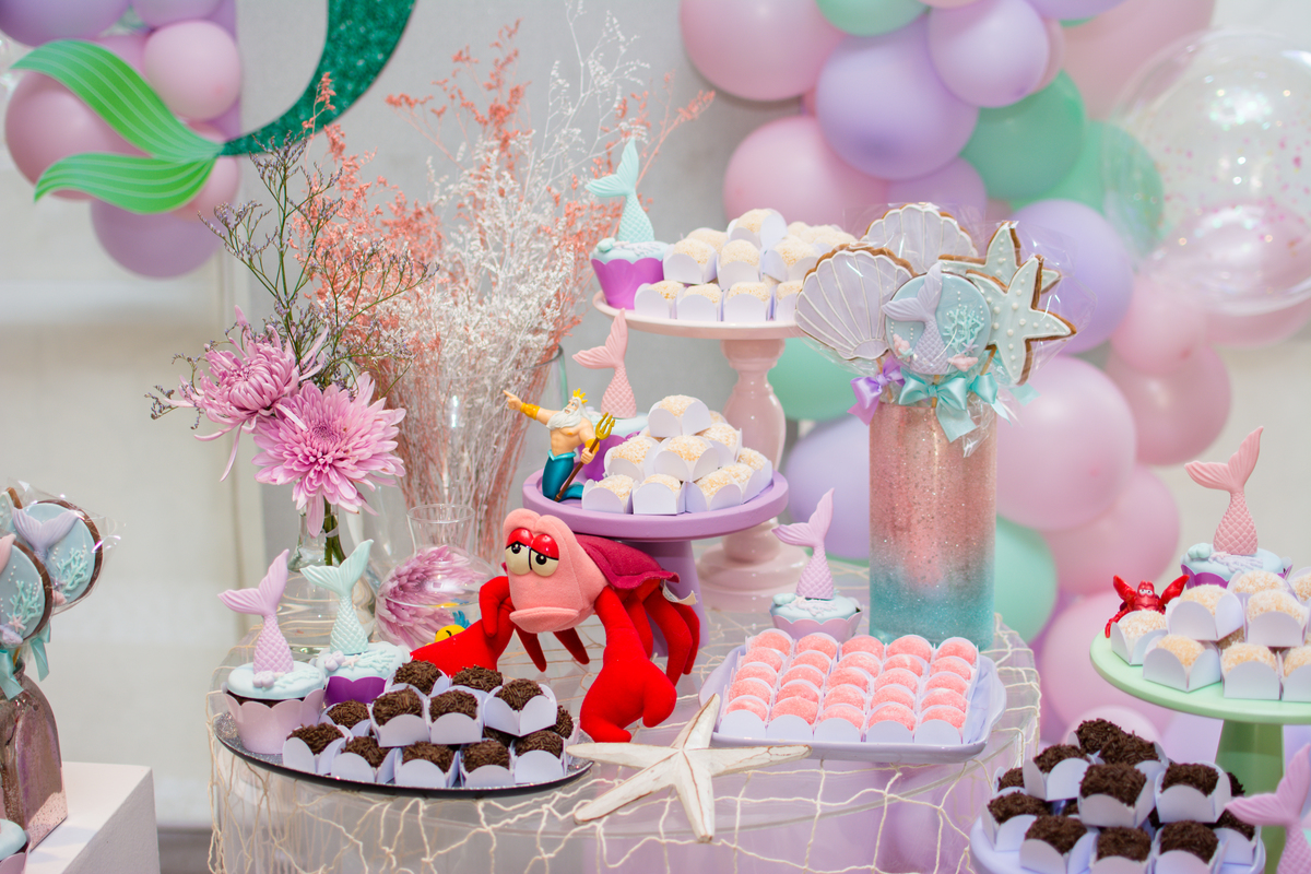festa ariel decoração