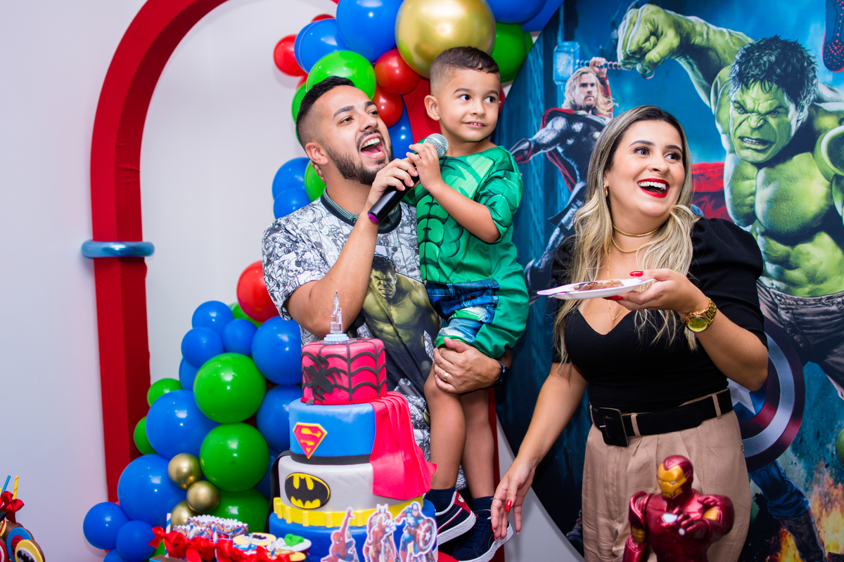 decoração festa herois