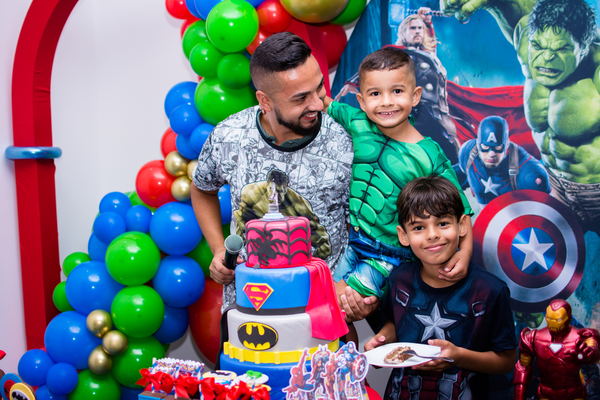 decoração festa herois