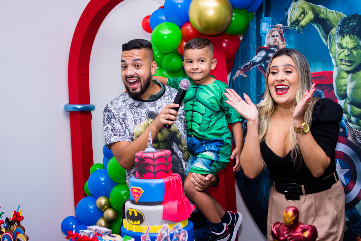 decoração festa herois