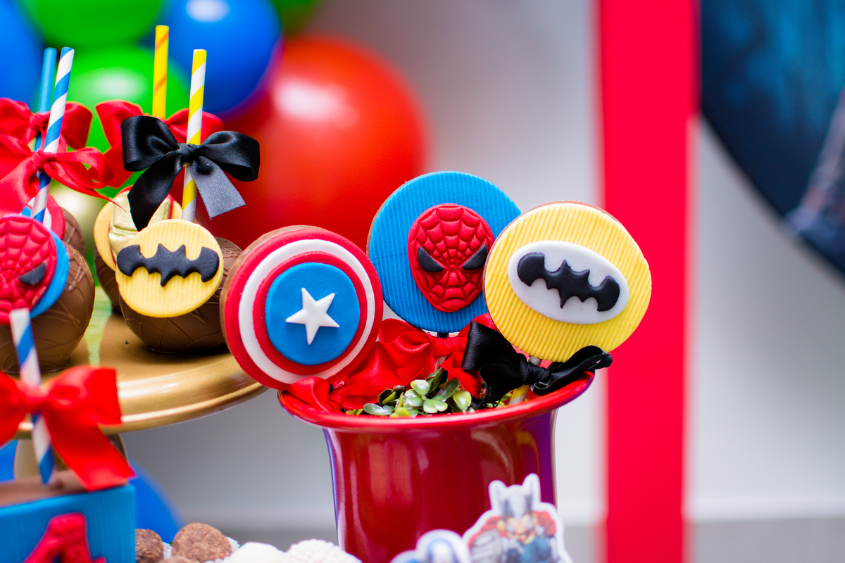 decoração festa herois