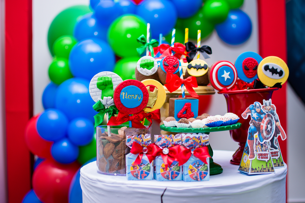 decoração festa herois