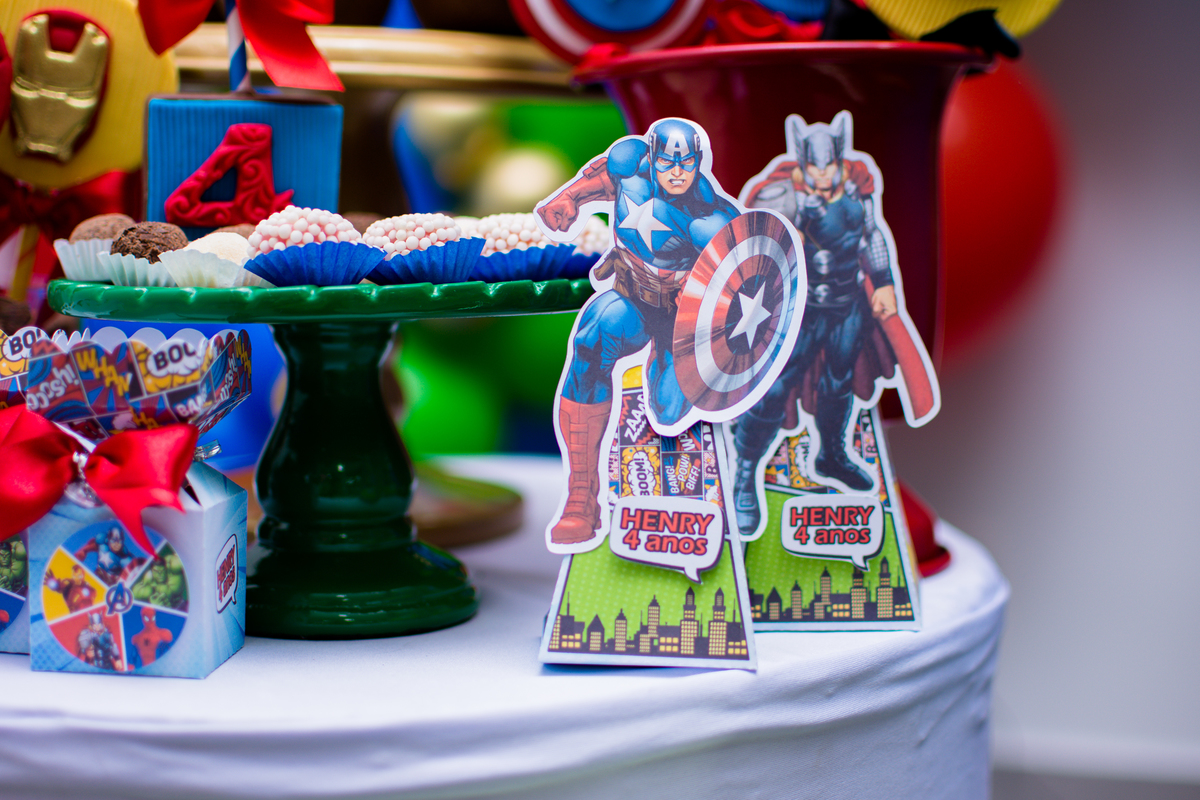 decoração festa herois