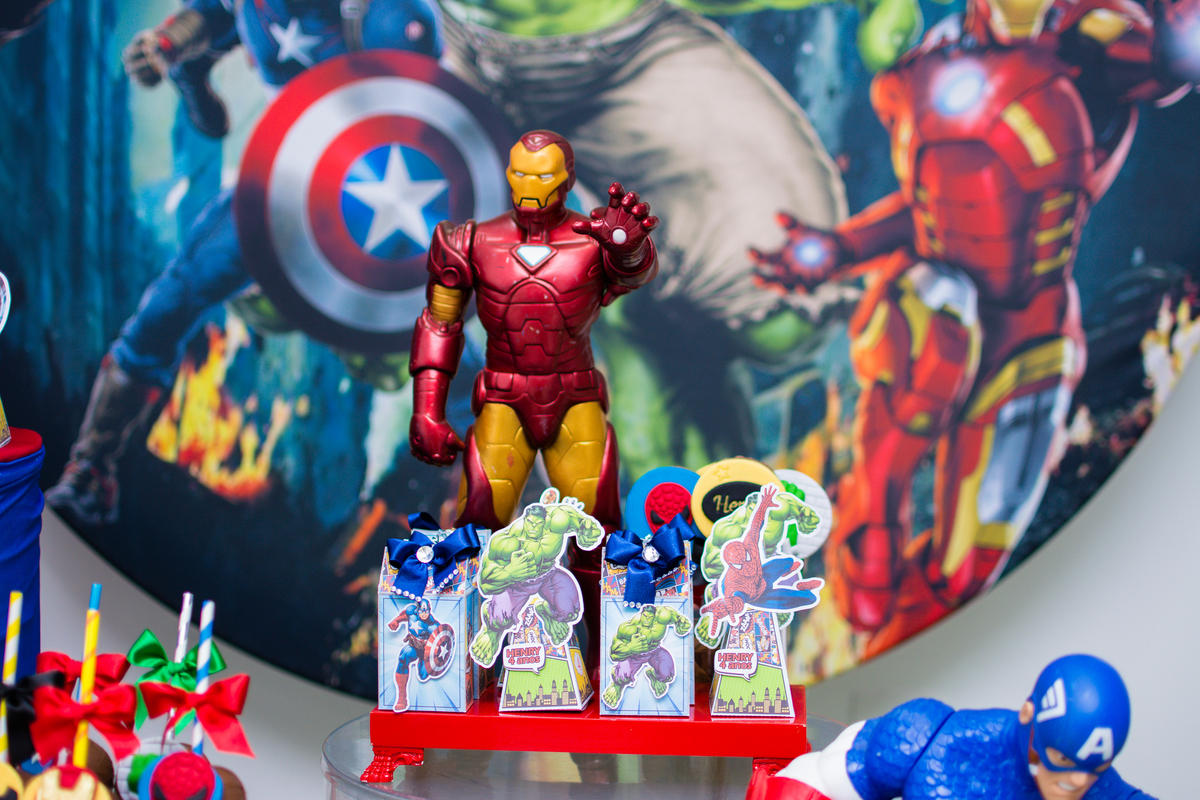 decoração festa herois