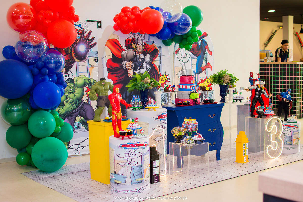 festa herois decoração