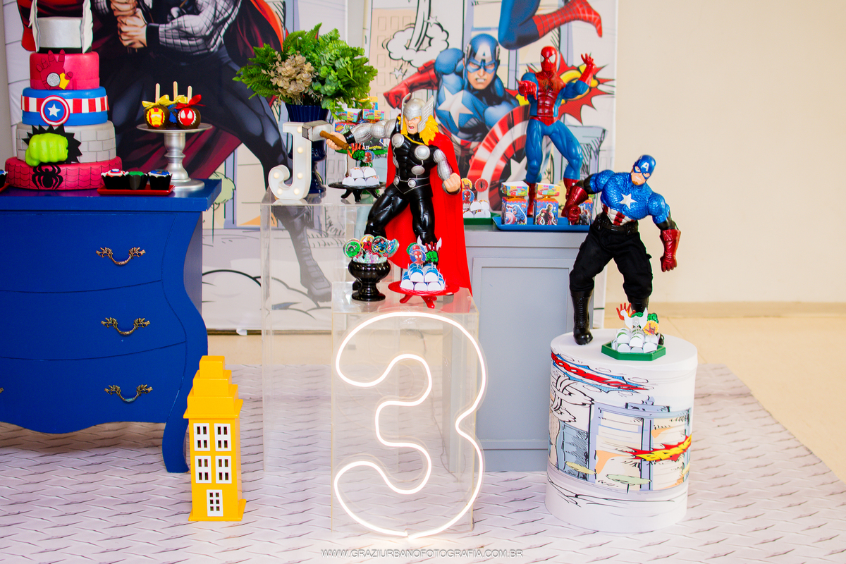 festa herois decoração