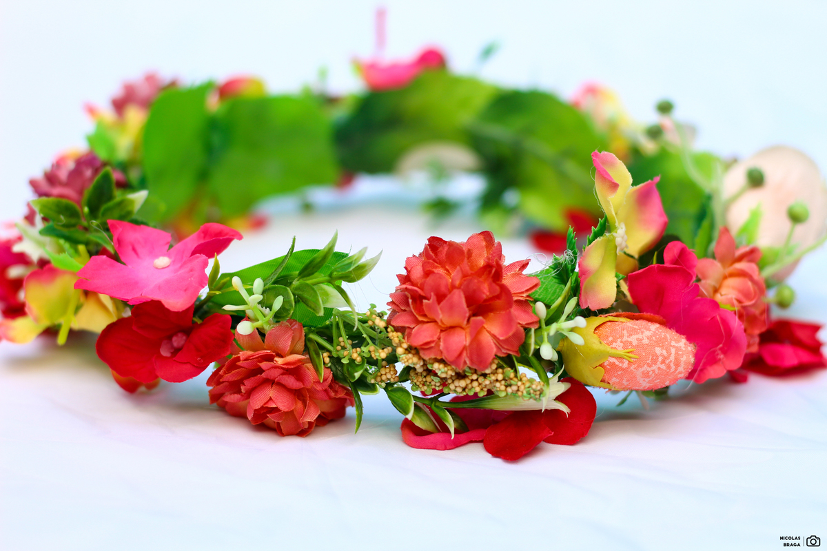 coroa de flores para noivas