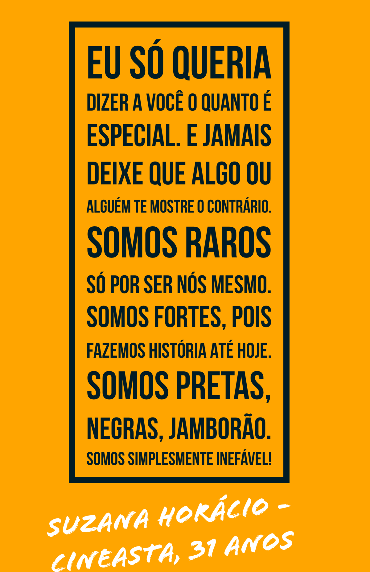 Imagem capa - Suzana Horacio - Cineasta por PELE - Preconveito Existe Libertadade Ecoa
