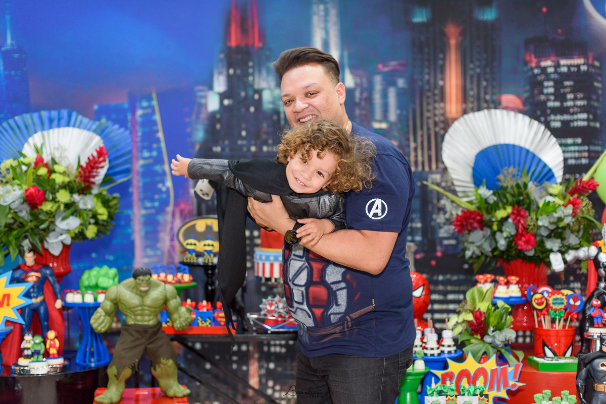 aniversario infantil liga da justiça buffet minha festa aline balões