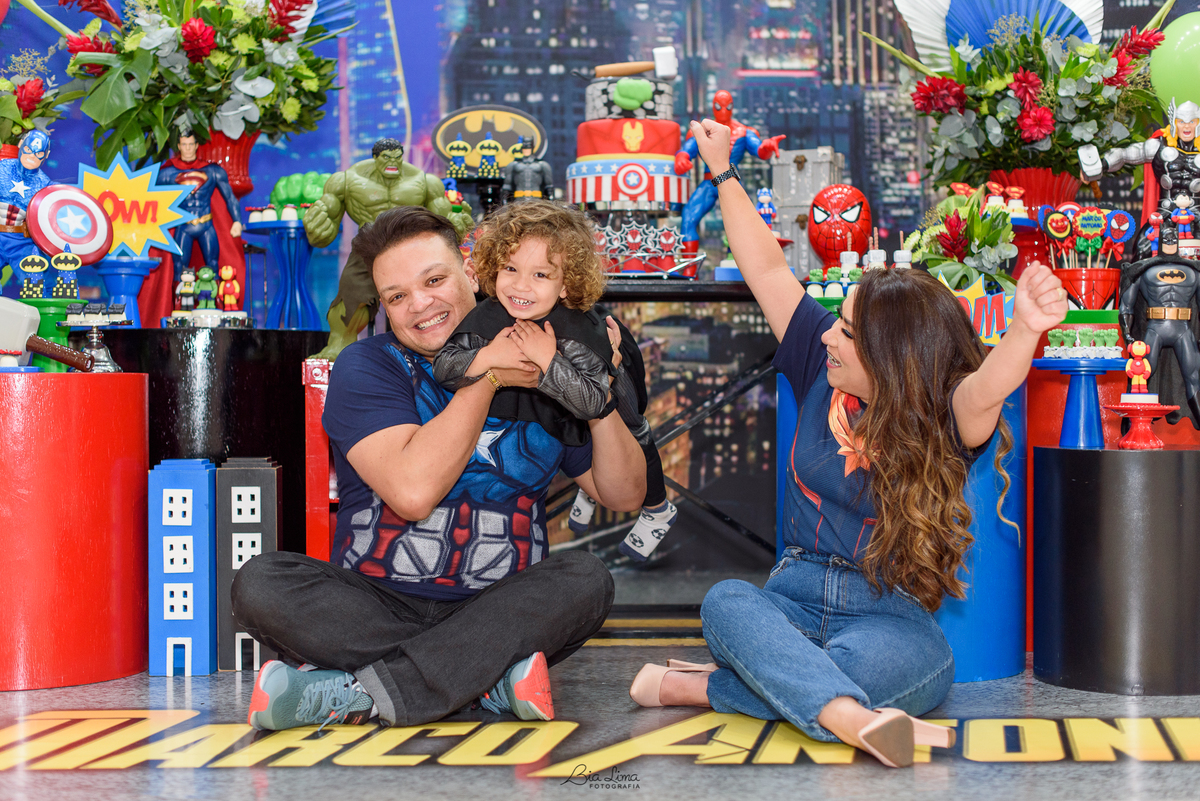 aniversario infantil liga da justiça buffet minha festa aline balões