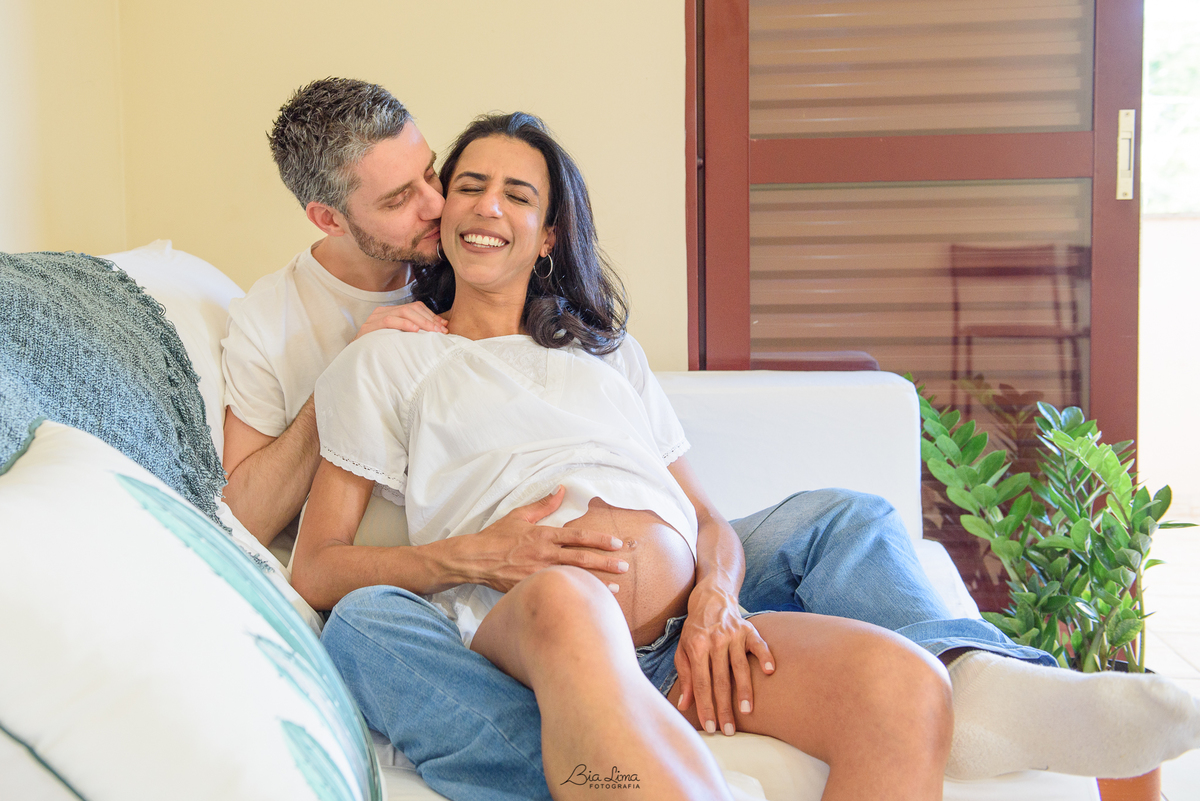 Ensaio Gestante Lifestyle em casa Campinas