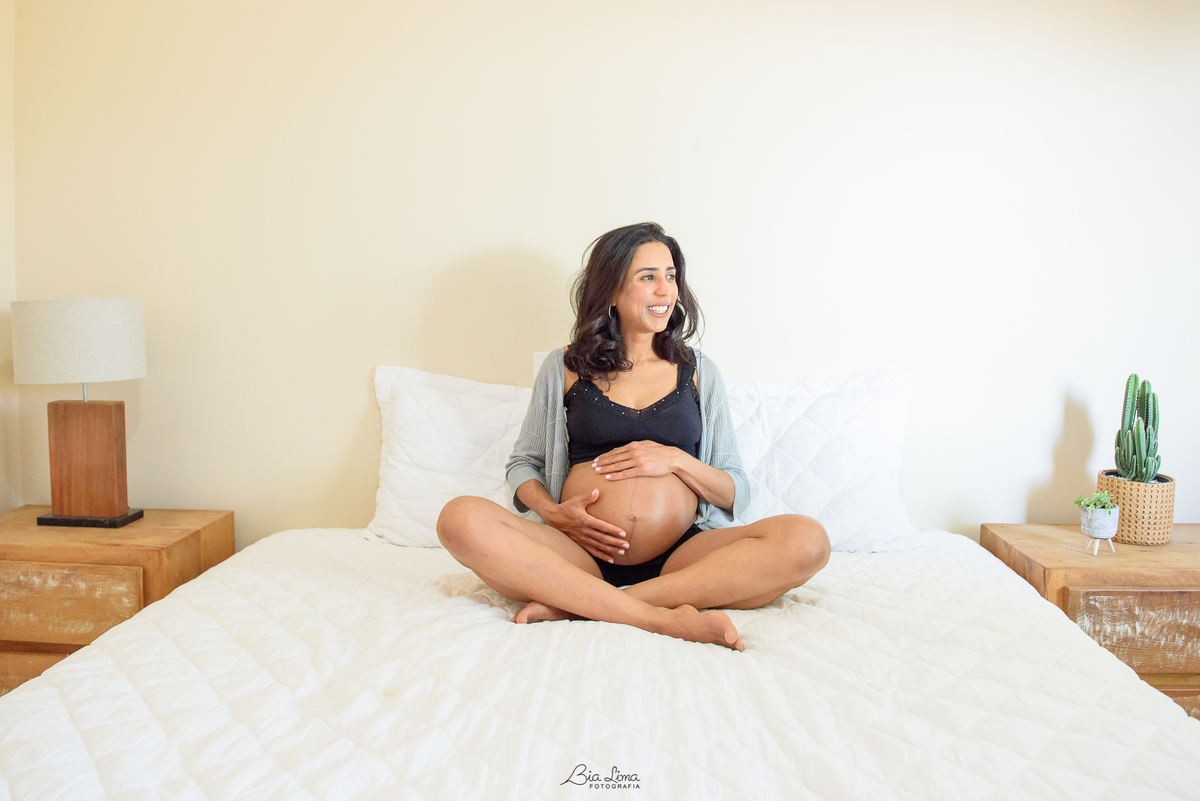 Ensaio Gestante Lifestyle em casa Campinas