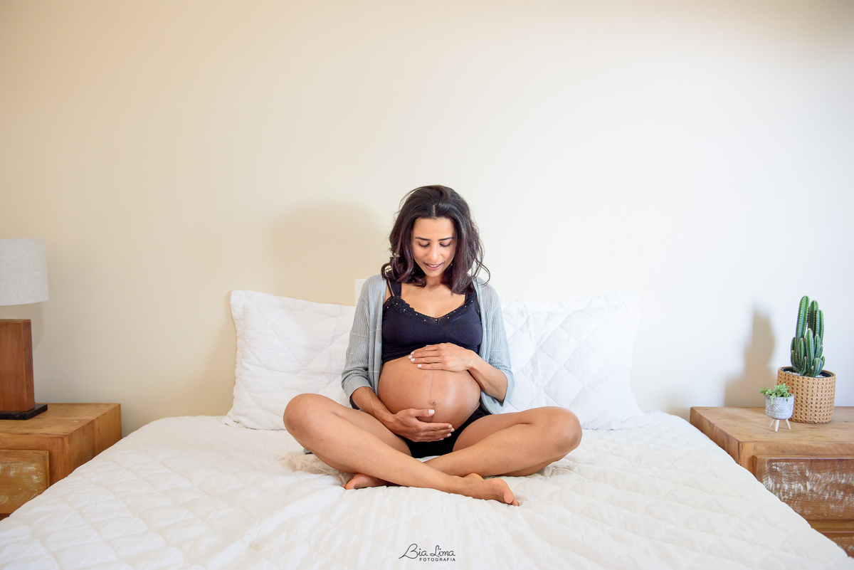 Ensaio Gestante Lifestyle em casa Campinas