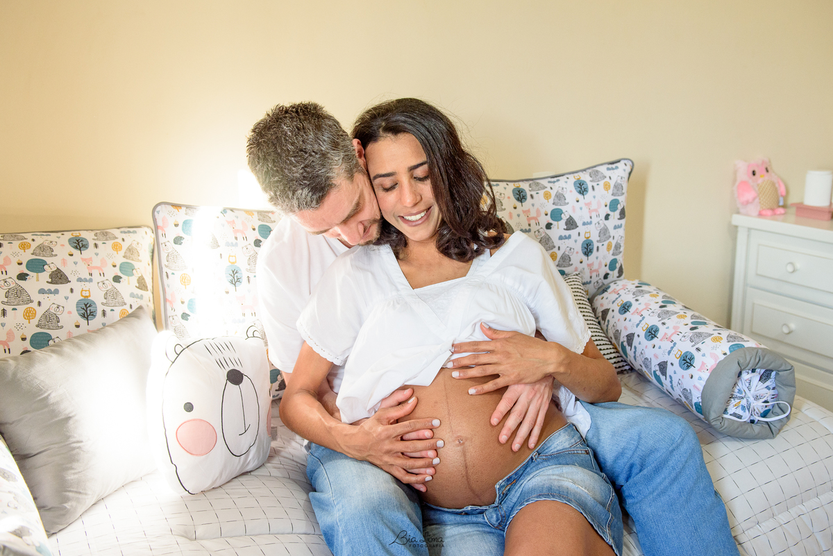 Ensaio Gestante Lifestyle em casa Campinas