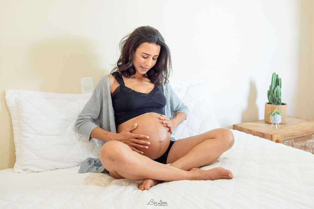 Ensaio Gestante Lifestyle em casa Campinas