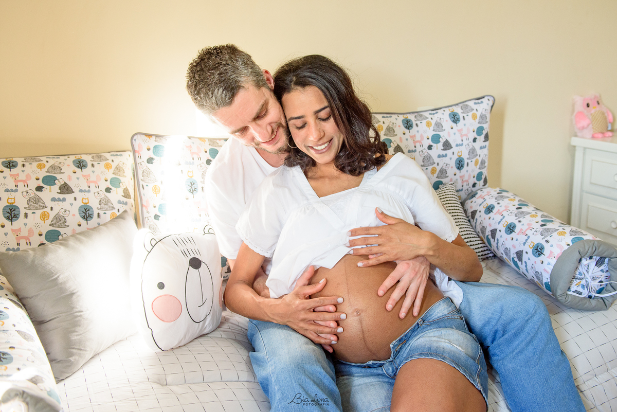 Ensaio Gestante Lifestyle em casa Campinas