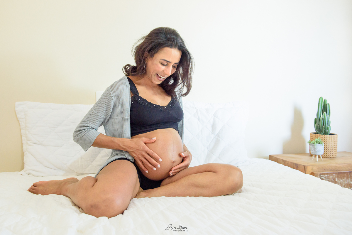 Ensaio Gestante Lifestyle em casa Campinas