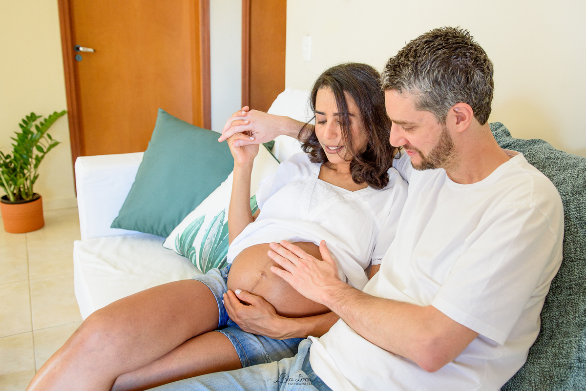 Ensaio Gestante Lifestyle em casa Campinas