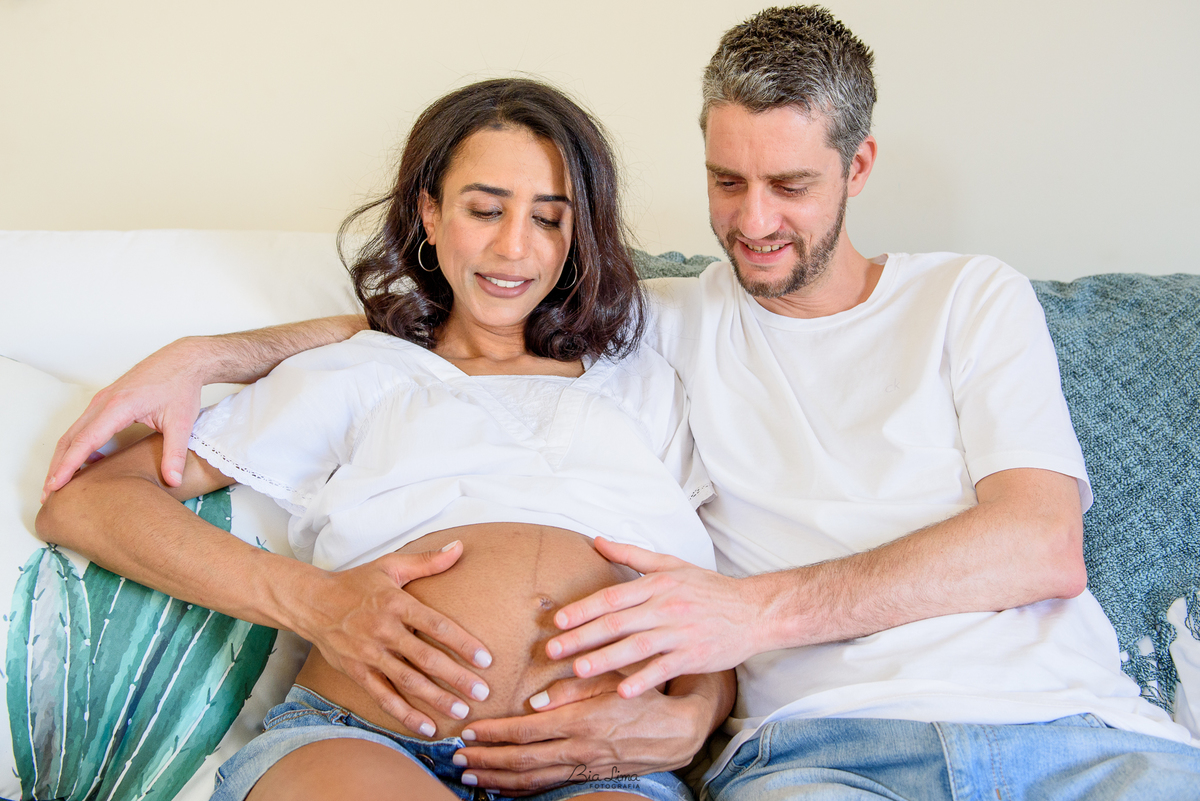 Ensaio Gestante Lifestyle em casa Campinas