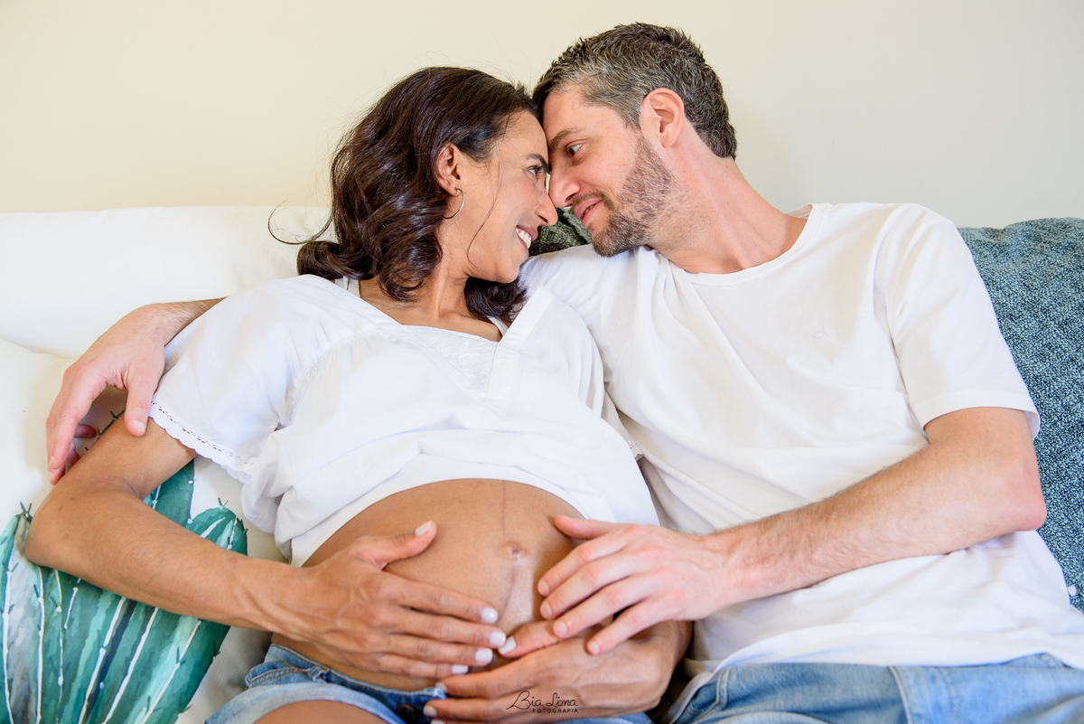 Ensaio Gestante Lifestyle em casa Campinas