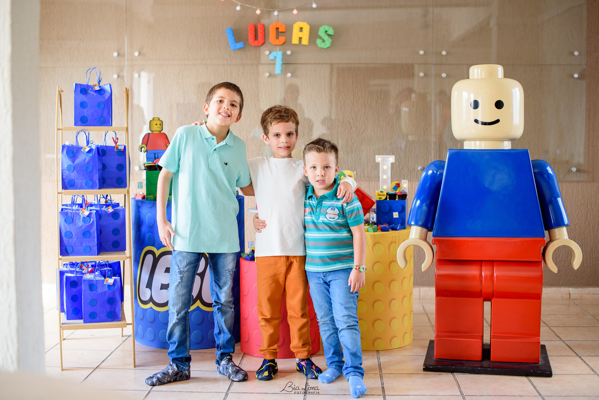 Aniversário Lucas 7 anos Lego Bia Lima Fotografia