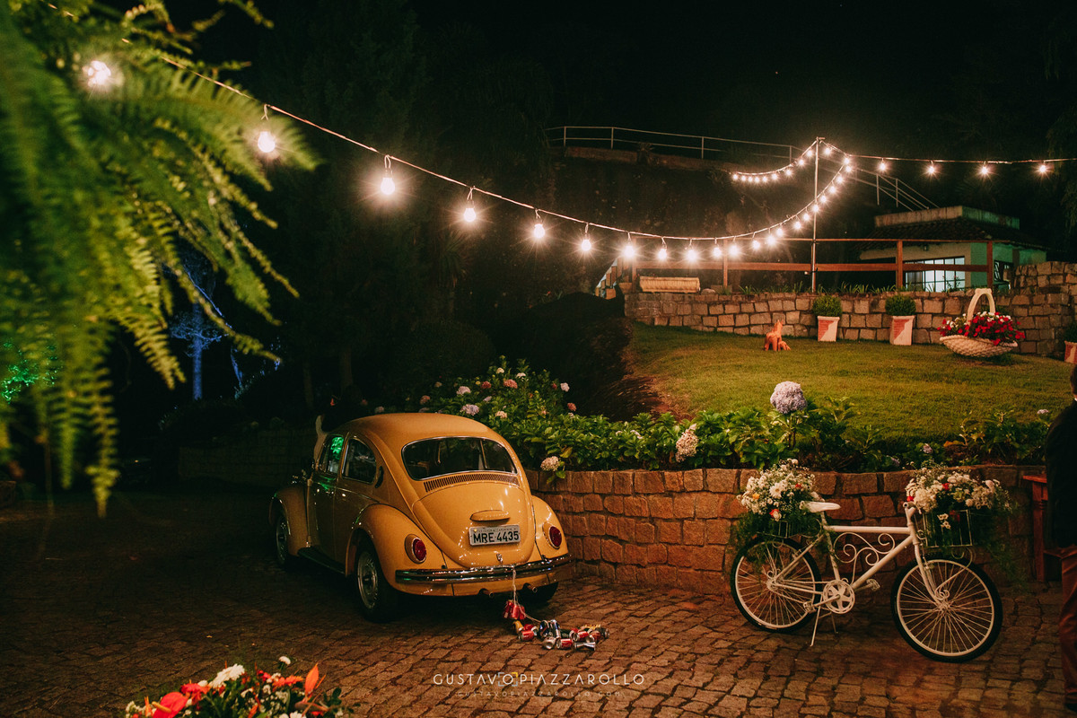 Decoração de casamento estilo vintage em Pedra azul