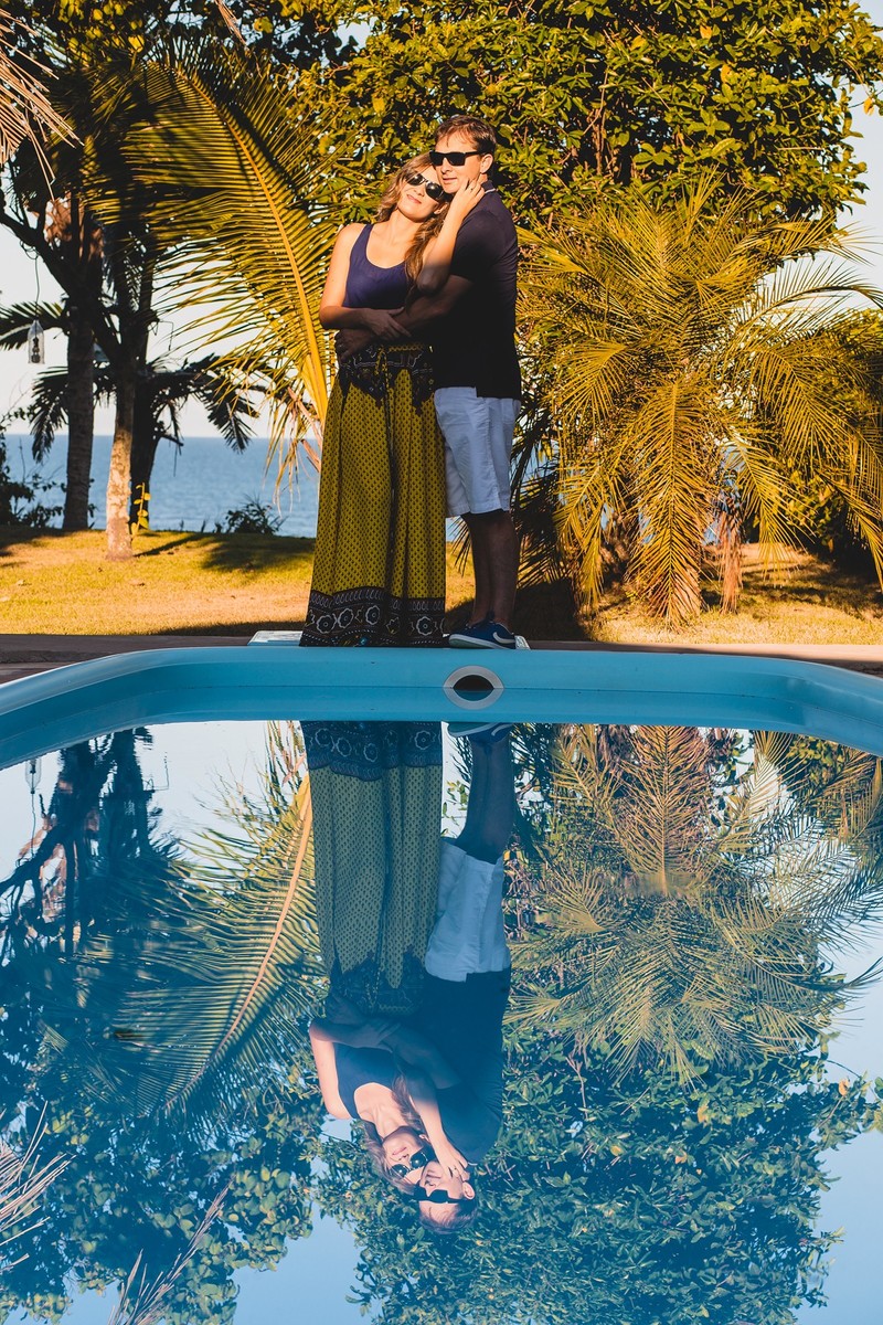 Fotos do ensaio de pré casamento de Rogelio e Lilian na praia de Anchieta ES