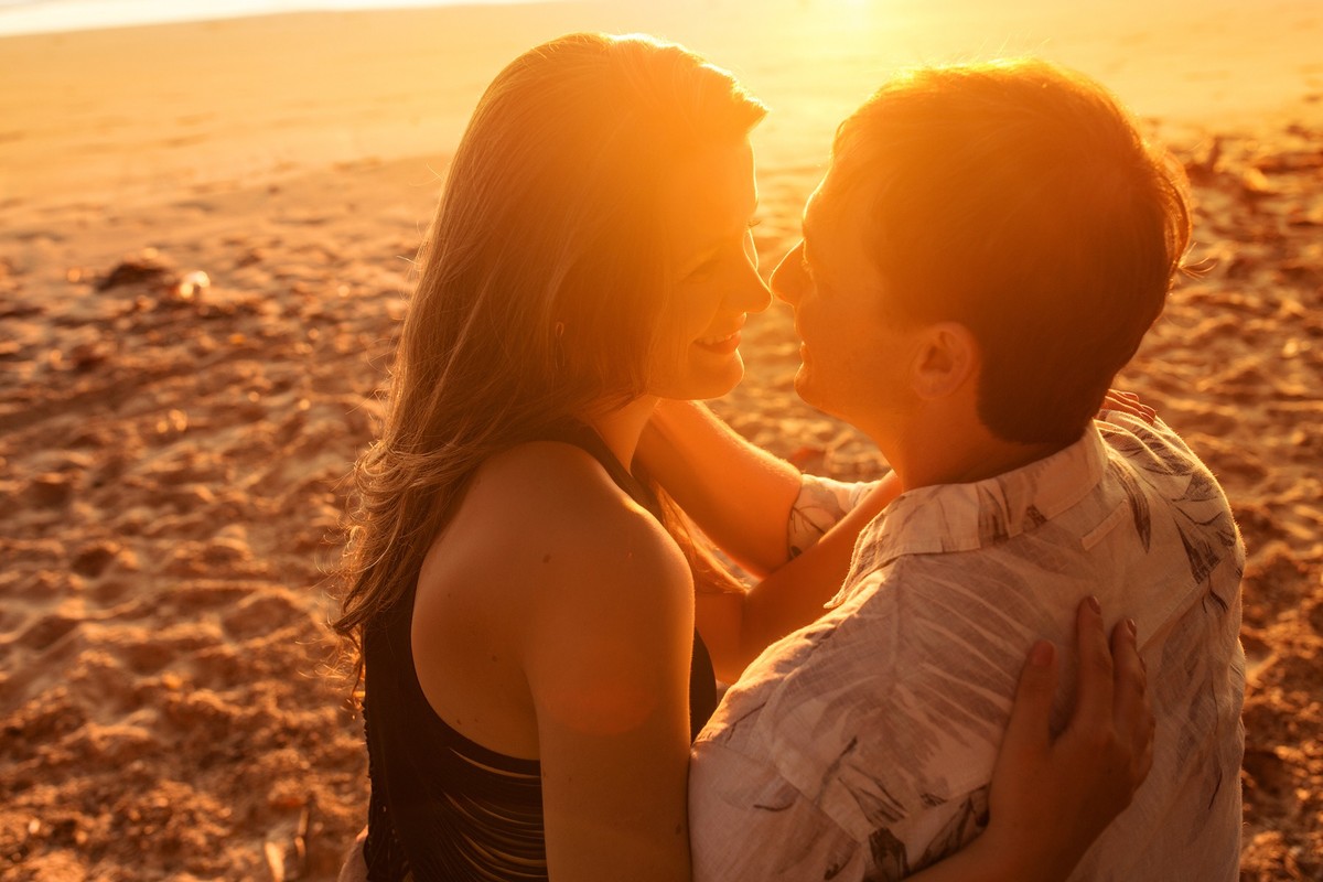Fotos do ensaio de pré casamento de Rogelio e Lilian na praia de Anchieta ES