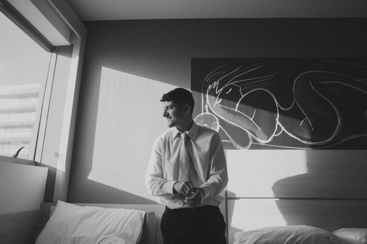 Making-of do noivo em Santos