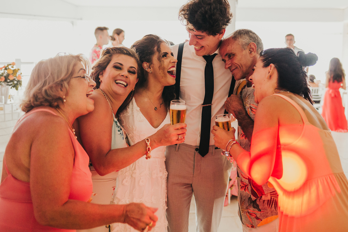 festa de casamento de dia, Casamento na praia no Guarujá, Santos, São Vicente, Praia Grande