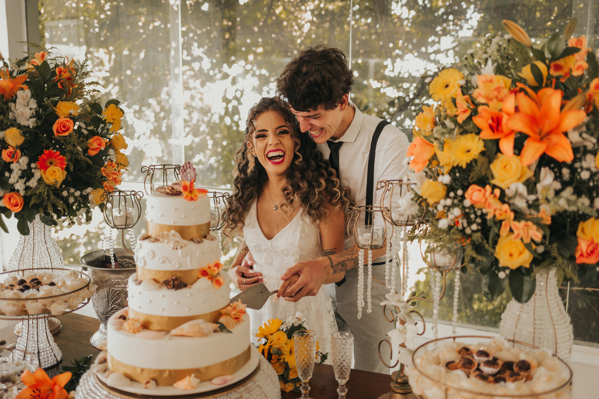 festa de casamento de dia, Casamento na praia no Guarujá, Santos, São Vicente, Praia Grande
