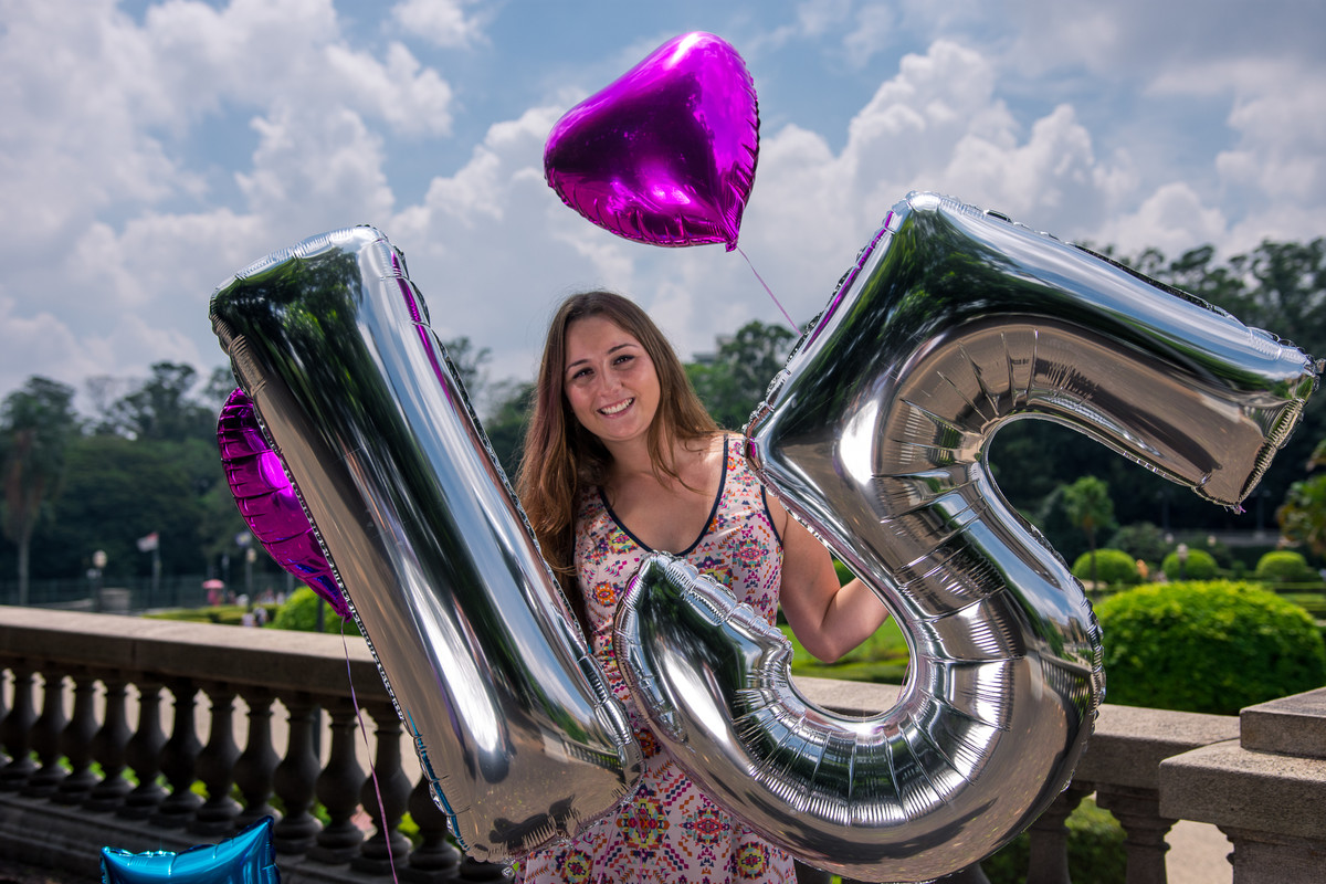 comemorando os 15 anos em Ensaio de 15 anos no parque da indepencia
