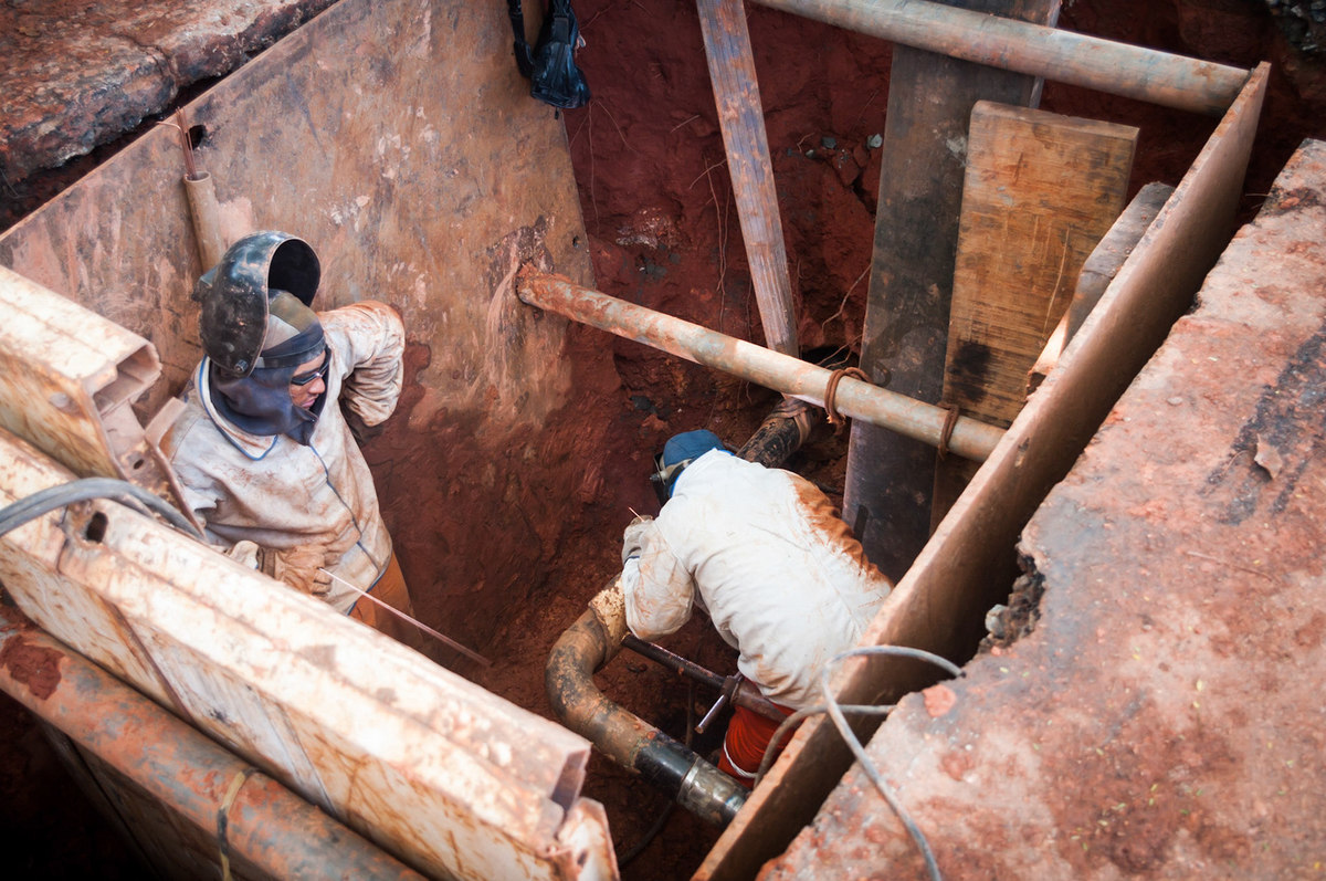 Registro das etapas de Obra de Perfuração Horizontal Direcional, HDD, para uso em material de comunicação e relatórios internos da Empresa
