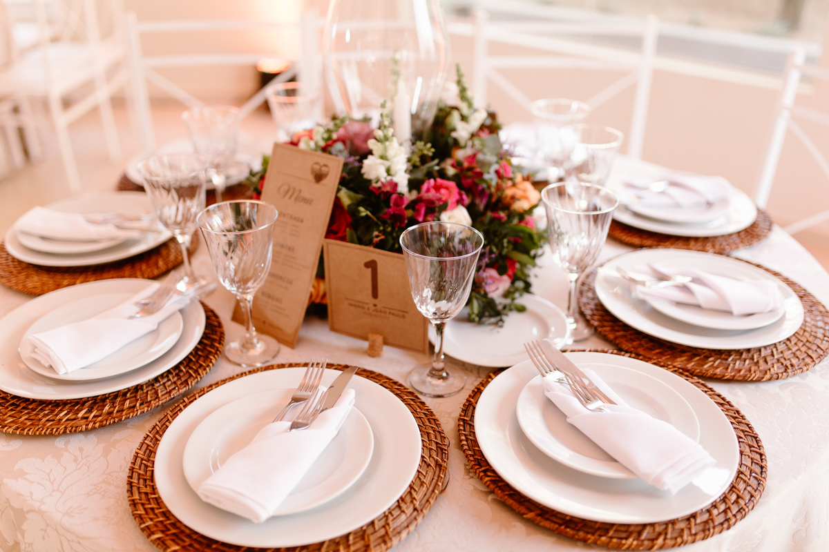 detalhes minimalistas feito pela noiva