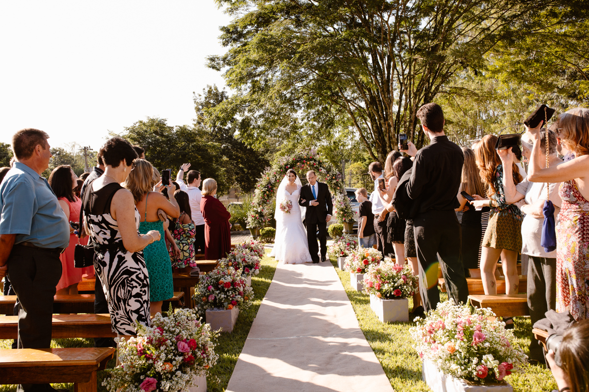 Momento esperado, entrada da noiva
