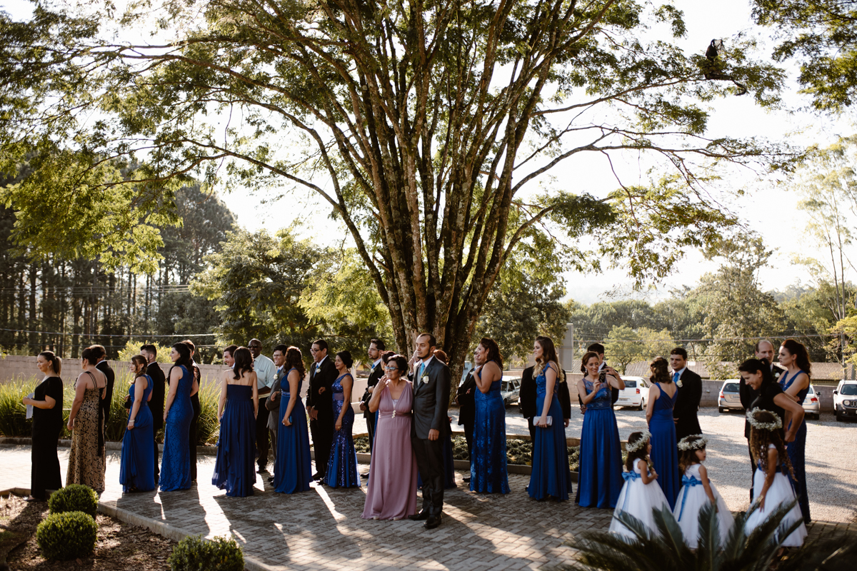assessoria preparando entrada do pais e padrinhos