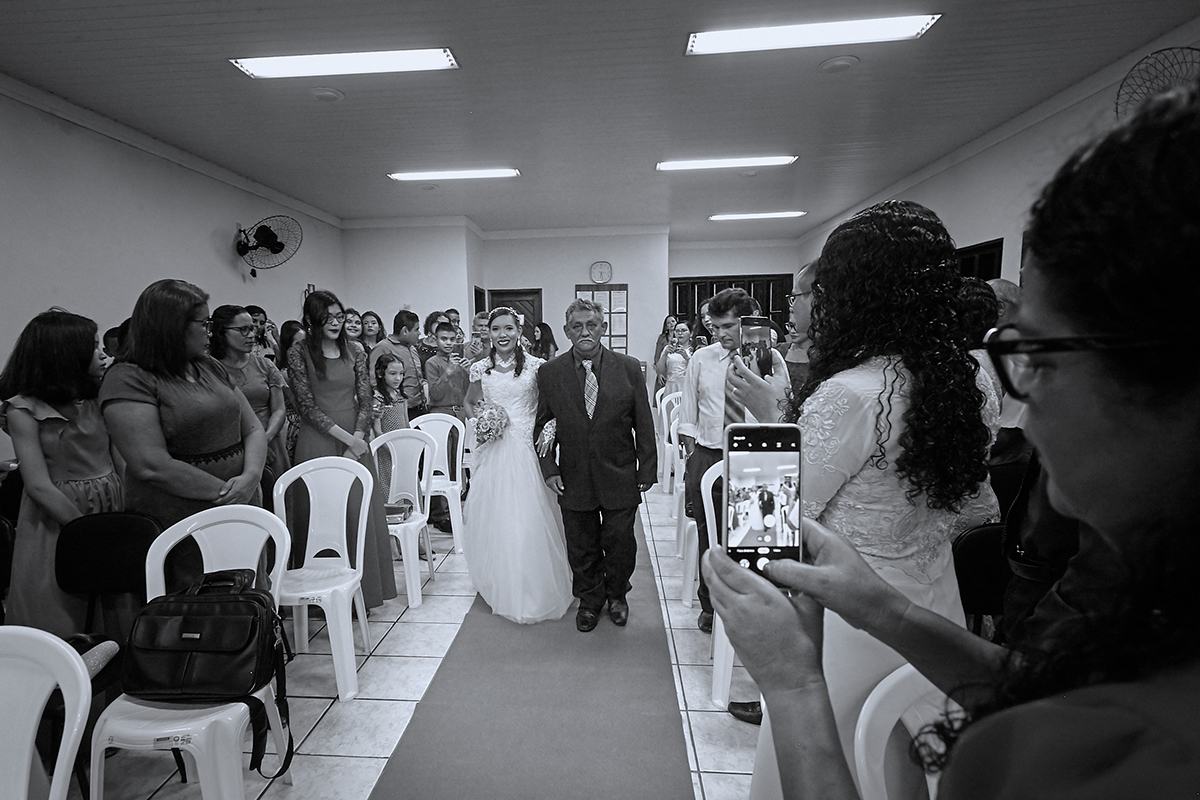 entrada da noiva com o pai