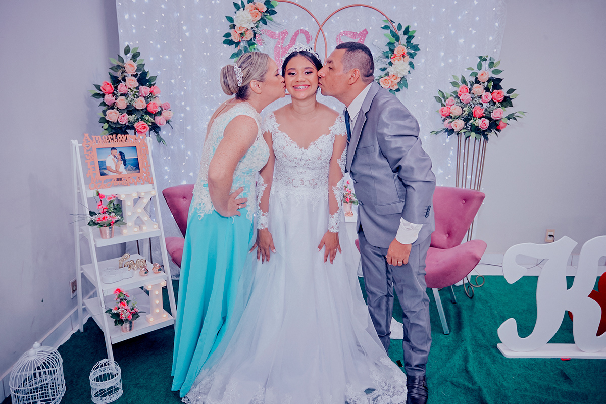 beijos dos pais na noiva