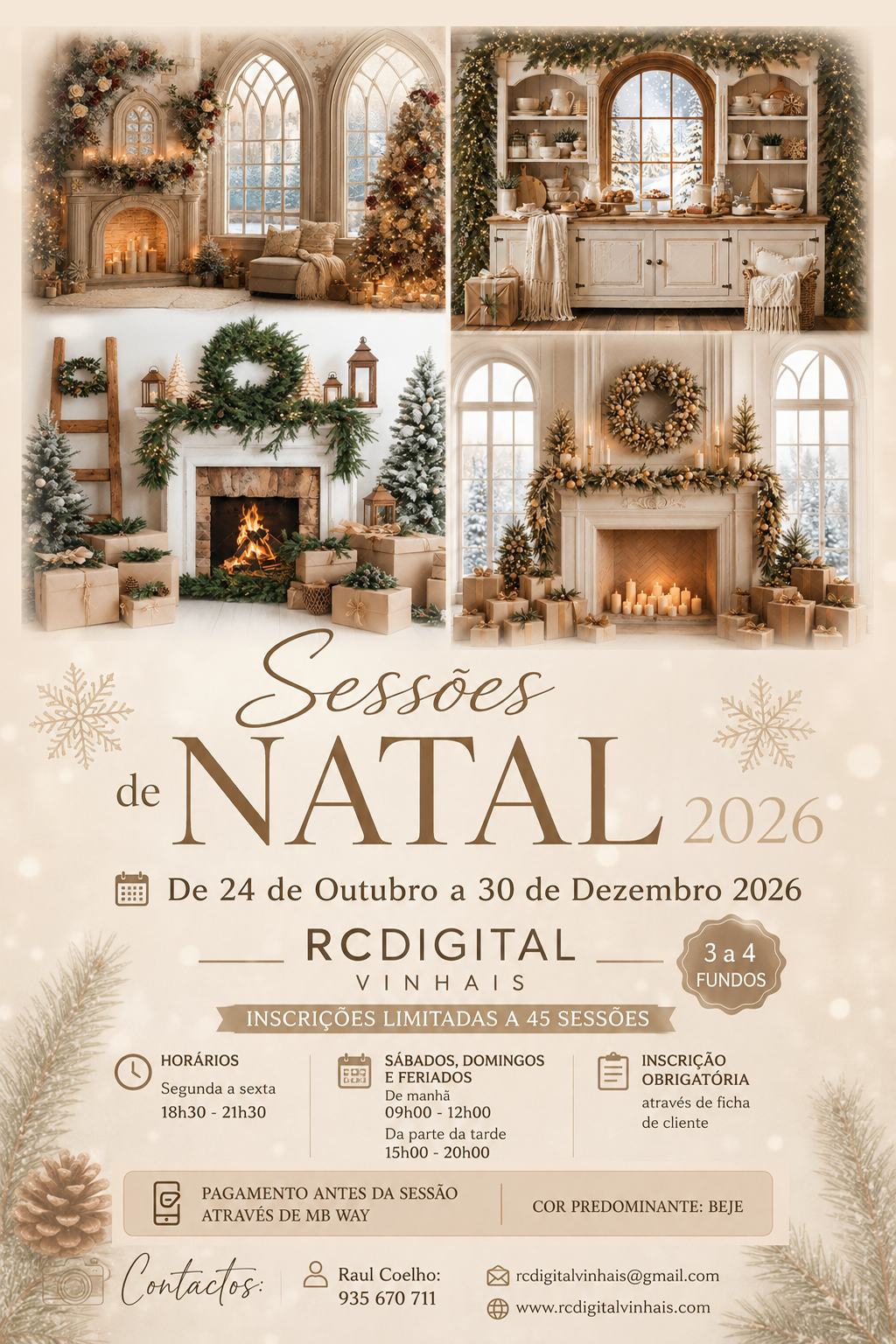 SESSÕES DE NATAL 2026 — RC DIGITAL VINHAIS