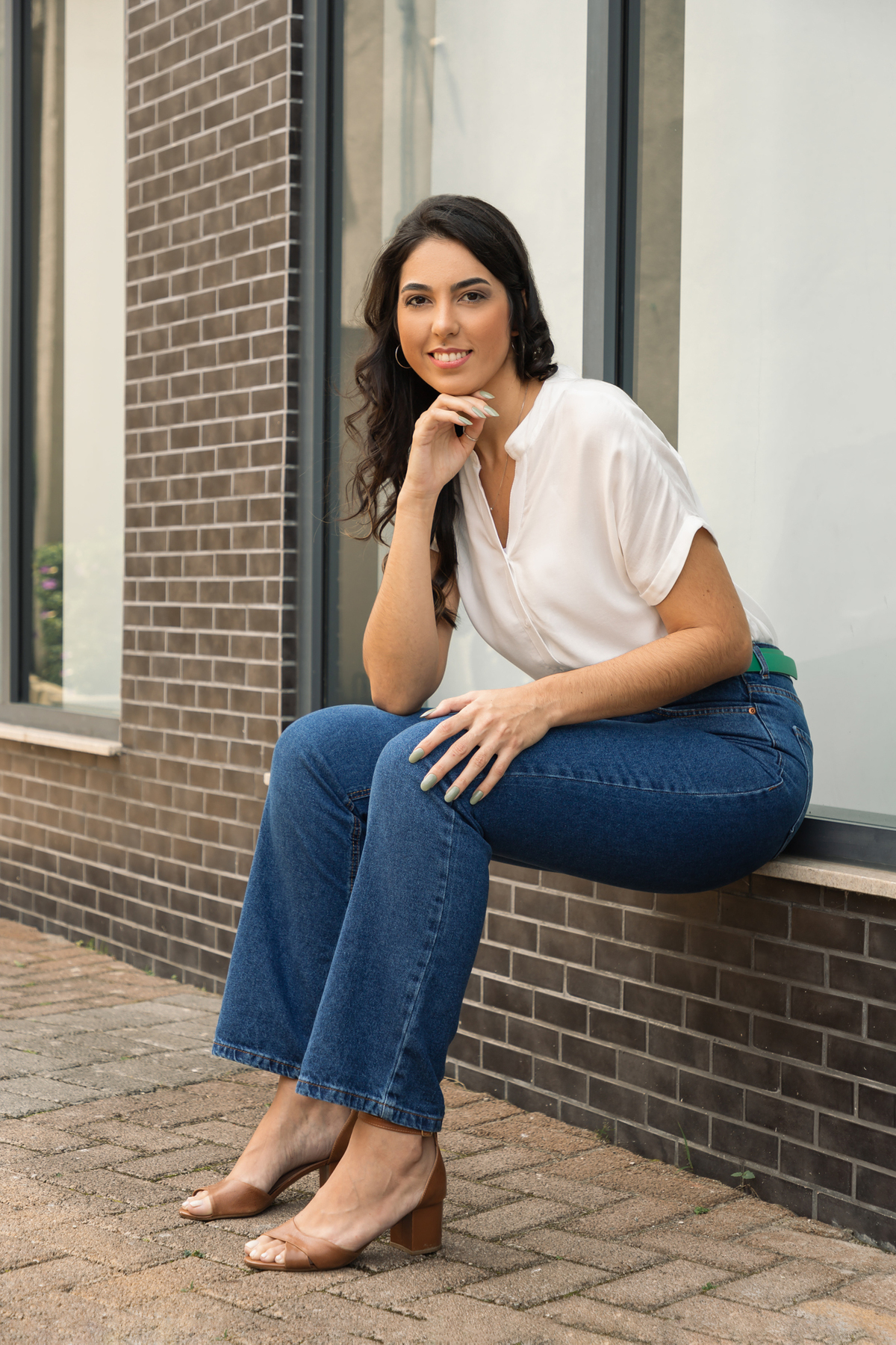 Social Media Marcella Sampaio em ensaio externo ao estúdio