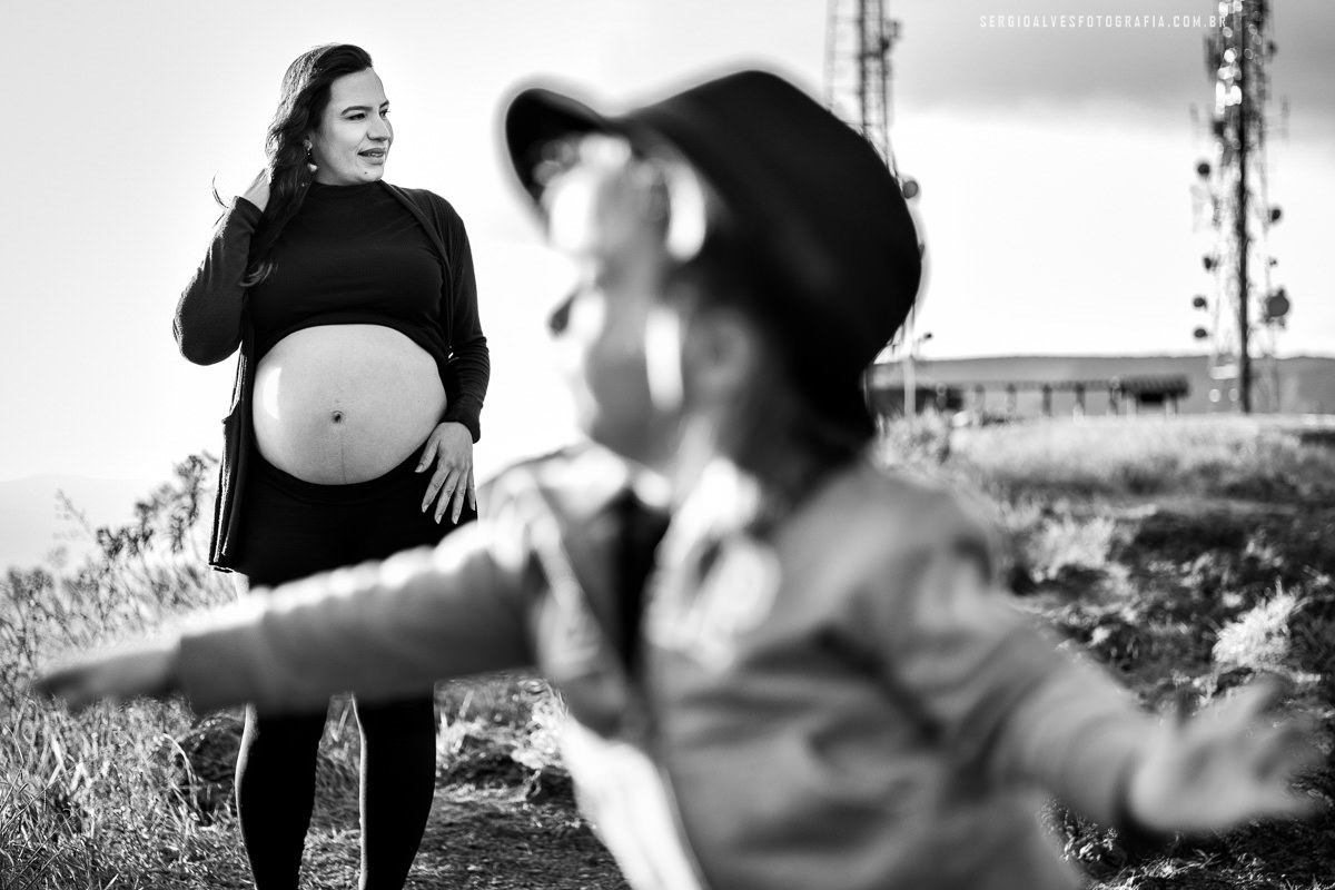 ensaio gestante bh preto e branco