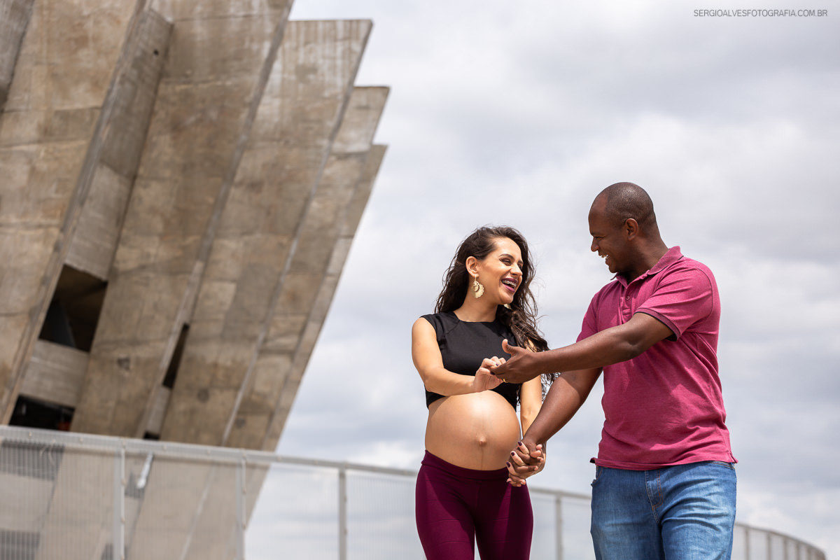 Ensaio gestante no Estádio Mineirão em Belo Horizonte, Minas Gerais