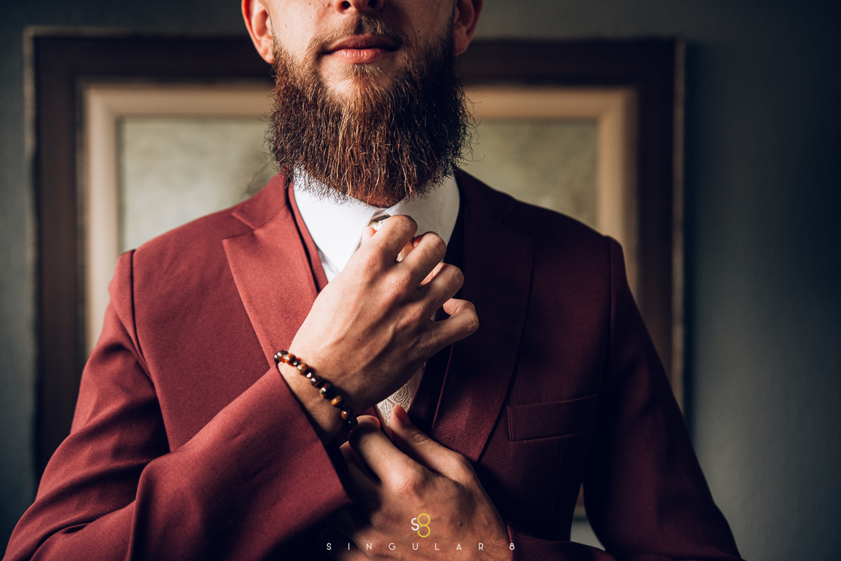 fotografia de casamento do making of do noivo no espaço itália buffet callegari