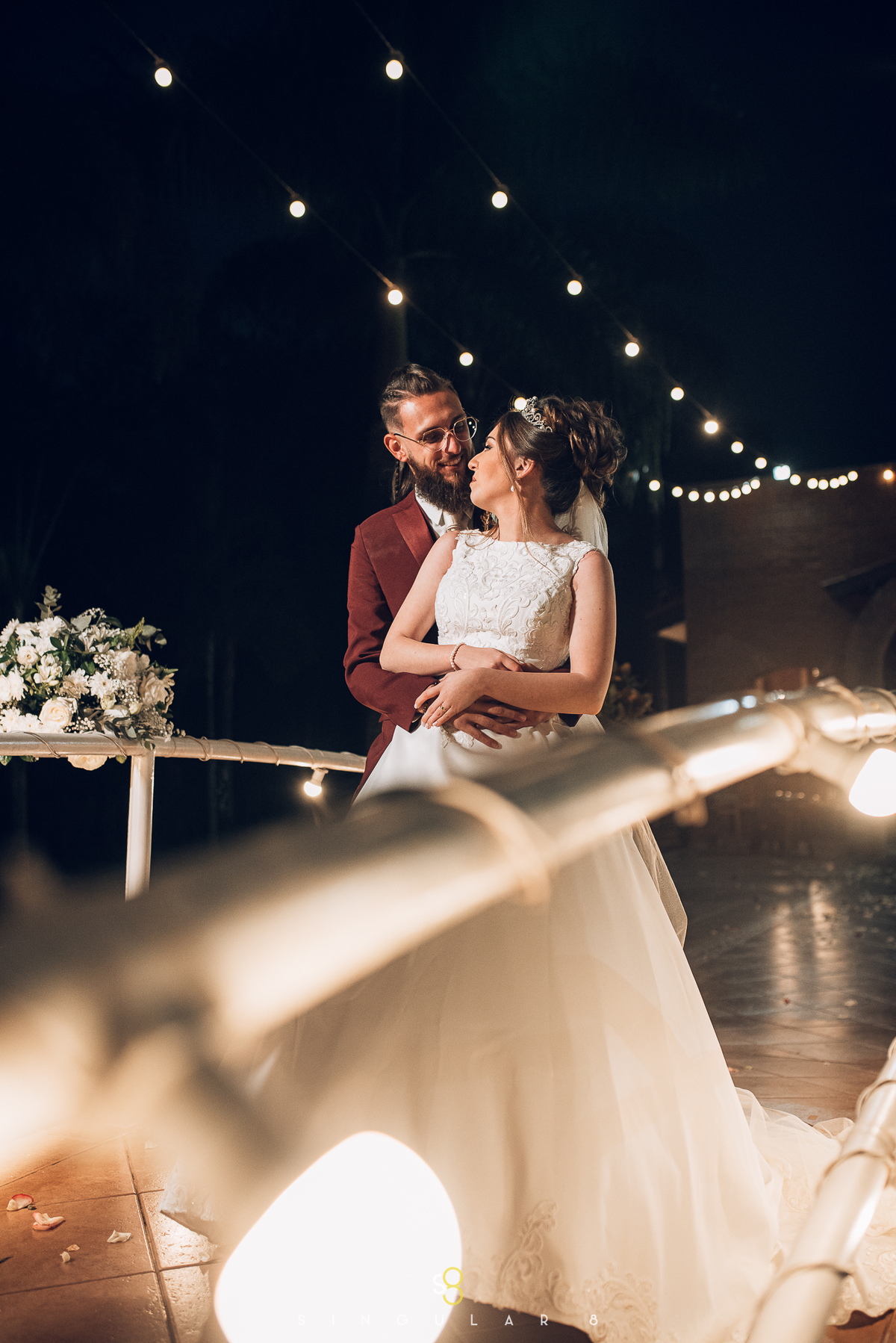 fotografia de casal casamento a noite buffet callegari espaço itália