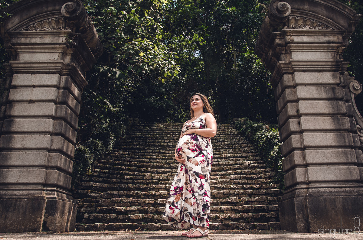 foto criativa de gestante